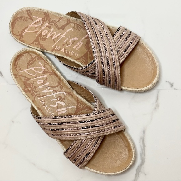 Blowfish Criss Cross Slides 8 Espadrilles - Picture 3 of 9